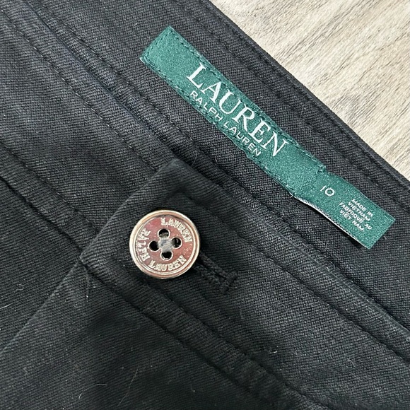 Ralph Lauren Black Boot Cut Pants Straight Leg Dressy Jeans Mid Rise Size 10 - Picture 2 of 7